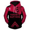 NBA Toronto Raptors Red Black Pullover Hoodie V10