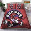 NBA Toronto Raptors Red Purple Mascot Bedding Set