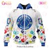 NBA Washington Wizards Custom Name Number Autism Awareness Zip Up Hoodie