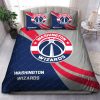 NBA Washington Wizards Logo Navy Gray Bedding Set