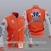 NBA Washington Wizards Orange White Wordmark Baseball Jacket