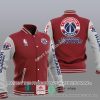 NBA Washington Wizards Red White Wordmark Baseball Jacket