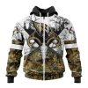 NFL Arizona Cardinals Custom Name Number Deer Skull And Forest Zip Up Hoodie