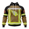NFL Arizona Cardinals Custom Name Number Firefighter Uniform Pullover Hoodie
