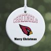 NFL Arizona Cardinals White Round Ornament