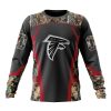 NFL Atlanta Falcons Custom Name Number Camo Hunting Sweatshirt