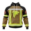 NFL Atlanta Falcons Custom Name Number Firefighter Uniform Pullover Hoodie