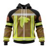 NFL Atlanta Falcons Custom Name Number Firefighter Uniform Zip Up Hoodie