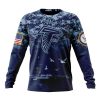 NFL Atlanta Falcons Custom Name Number Honor US Navy Veterans Sweatshirt