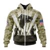 NFL Atlanta Falcons Custom Name Number Honor Veterans And Families Zip Up Hoodie