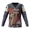 NFL Atlanta Falcons Custom Name Number Mandalorian And Baby Yoda Sweatshirt