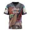 NFL Atlanta Falcons Custom Name Number Mandalorian And Baby Yoda T-Shirt