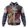 NFL Atlanta Falcons Custom Name Number Mandalorian And Baby Yoda Zip Up Hoodie