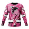 NFL Atlanta Falcons Custom Name Number Pink Breast Cancer Sweatshirt