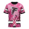 NFL Atlanta Falcons Custom Name Number Pink Breast Cancer T-Shirt