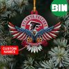 NFL Atlanta Falcons Custom Name US Eagle Custom Shaped Ornament