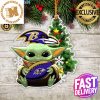NFL Baltimore Ravens Baby Yoda Christmas Tree Custom Shaped Ornament
