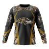 NFL Baltimore Ravens Custom Name Number Camo Hunting Sweatshirt