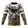 NFL Baltimore Ravens Custom Name Number Deer Skull And Forest Sweatshirt