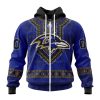 NFL Baltimore Ravens Custom Name Number Native Concepts Zip Up Hoodie