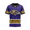 NFL Baltimore Ravens Custom Name Number Native With Samoa Culture T-Shirt