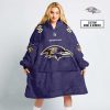 NFL Baltimore Ravens Custom Name Number Purple Home Jersey Fleece Oodie