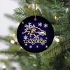 NFL Baltimore Ravens Merry Christmas Round Ornament