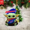 NFL Buffalo Bills Baby Yoda Christmas Tree Custom Shaped Ornament