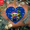 NFL Buffalo Bills Baby Yoda Heart Shaped Ornament