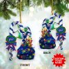 NFL Buffalo Bills Custom Name Grinch Candy Cane Custom Shaped Ornament