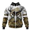 NFL Buffalo Bills Custom Name Number Deer Skull And Forest Zip Up Hoodie