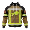 NFL Buffalo Bills Custom Name Number Firefighter Uniform Zip Up Hoodie