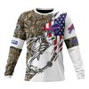 NFL Buffalo Bills Custom Name Number Fishing With Flag Of USA Sweatshirt
