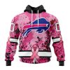 NFL Buffalo Bills Custom Name Number Pink Breast Cancer Pullover Hoodie