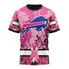 NFL Buffalo Bills Custom Name Number Pink Breast Cancer T-Shirt