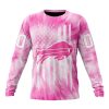 NFL Buffalo Bills Custom Name Number Pink Tie-Dye Sweatshirt