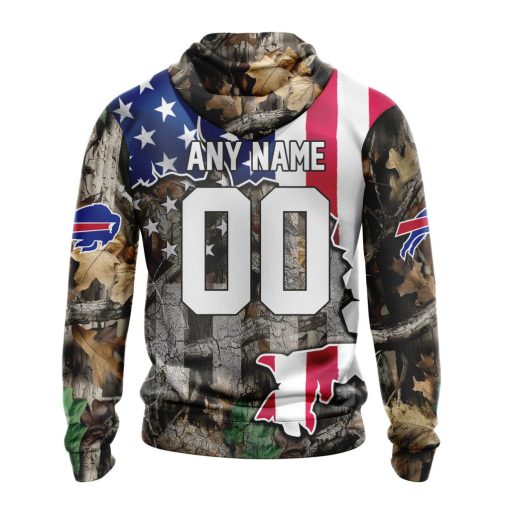 NFL Buffalo Bills Custom Name Number Realtree Hunting Pullover Hoodie