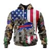 NFL Buffalo Bills Custom Name Number Realtree Hunting Pullover Hoodie