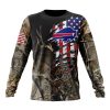 NFL Buffalo Bills Custom Name Number Realtree Hunting Sweatshirt