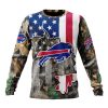 NFL Buffalo Bills Custom Name Number Realtree Hunting Sweatshirt