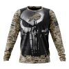 NFL Buffalo Bills Custom Name Number Skull Camo Veteran Kits Sweatshirt