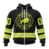 NFL Buffalo Bills Custom Name Number Special FireFighter Uniform Zip Up Hoodie