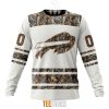 NFL Buffalo Bills Custom Name Number White Camo Hunting Sweatshirt