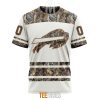 NFL Buffalo Bills Custom Name Number White Camo Hunting T-Shirt