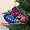NFL Buffalo Bills Custom Name Rugby Ball Helmet Custom Shaped Ornament