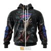 NFL Buffalo Bills Halloween Horror Skull Zip Up Hoodie