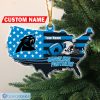 NFL Carolina Panthers Custom Name Flag Map US Custom Shaped Ornament