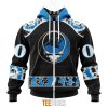 NFL Carolina Panthers Custom Name Number Grateful Dead Zip Up Hoodie