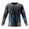 NFL Carolina Panthers Custom Name Number Hunting Design Sweatshirt