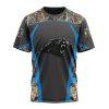 NFL Carolina Panthers Custom Name Number Hunting Design T-Shirt